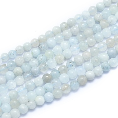 Alice Blue Round Aquamarine Beads