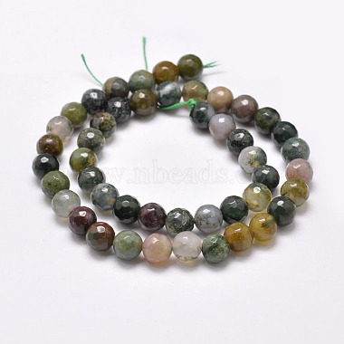 Natural Indian Agate Beads Strands(X-G-F349-02-8mm)-2