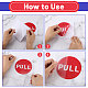 8 Sets 2 Colors PVC Self-Adhesive Push Pull Sign Stickers(DIY-CA0006-10)-3