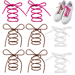 4 Pairs 3 Styles Polyester & Waxed Cord Shoelaces, Round, Mixed Color, 1010x5mm(DIY-GA0009-43B)