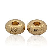 Nickel Free & Lead Free Golden Alloy Beads, Long-Lasting Plated, Rondelle, 13x6mm, Hole: 4mm(PALLOY-J218-044G)