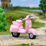 Resin Small Vehicle Motorbike Shooting Props, Pearl Pink, 65x50mm(PW-WG49927-01)