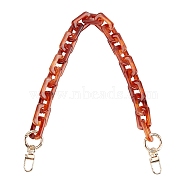 Acrylic Bag Chains Strap, with Alloy Swivel Clasps, for Bag Replacement Accessories, Brown, 46.5cm(FIND-WH0067-49A)