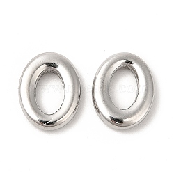 Non-Tarnish 304 Stainless Steel Linking Rings, Oval, Stainless Steel Color, 14x11x2.7mm, Inner Diameter: 8mm(STAS-L268-002P)