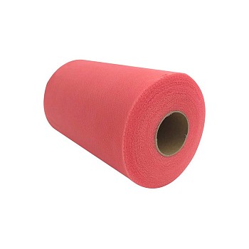 Deco Mesh Ribbons, Tulle Fabric, Tulle Roll Spool Fabric For Skirt Making, Pale Violet Red, 6 inch(15cm), about 100yards/roll(91.44m/roll)