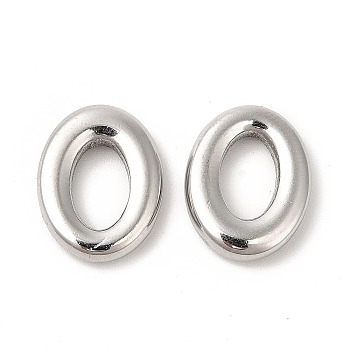 304 Stainless Steel Linking Rings, Oval, Stainless Steel Color, 14x11x2.7mm, Inner Diameter: 8mm