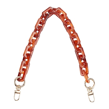 Acrylic Bag Chains Strap, with Alloy Swivel Clasps, for Bag Replacement Accessories, Brown, 46.5cm