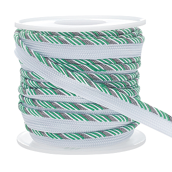 10 Yards Polyester Twisted Lip Cord Trim, Twisted Cord Trim Ribbon, Piping Trim for Home Decor, Upholstery and Clothing, Green, 1/2 inch(12mm)