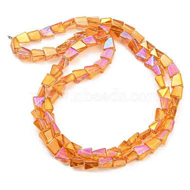 Full Rainbow Plated Electroplate Transparent Glass Beads Strands(EGLA-G037-06A-FR02)-2