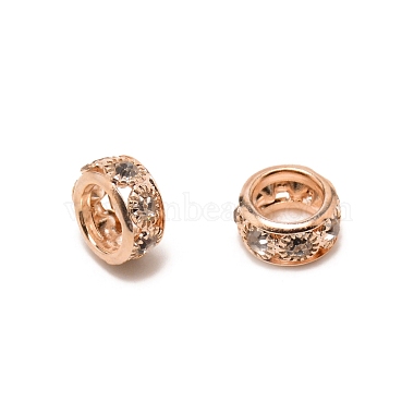 laiton strass perles d'espacement(RB-WH0003-03B-RG)-1