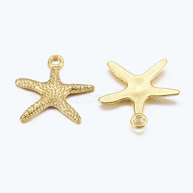 Golden Starfish Alloy Pendants