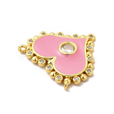 Rack Plating Brass Micro Pave Clear Cubic Zirconia Connector Charms(KK-P230-05G)-4