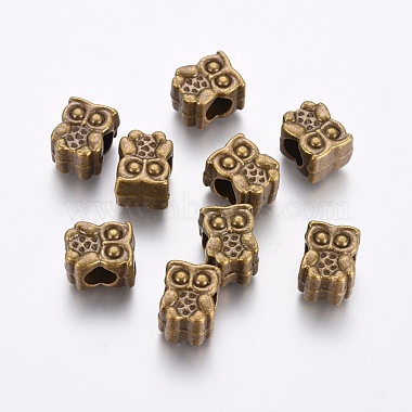 12mm Owl Alloy European Beads