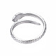304 Stainless Steel Snake Wrap Open Cuff Ring for Women(RJEW-T023-77P)-2