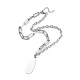 304 Stainless Steel Paperclip Chains & Cable Chain Jewelry Sets(SJEW-K153-55P)-2
