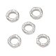 Brass Textured Linking Rings(KK-D289-32P)-1