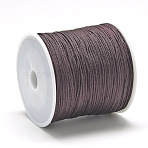 Nylon Braided Cord, Chinese Knotting Cord for Jewelry Making Macrame Craft, Coconut Brown, 1mm, about 284.33 yards(260m)/roll(NWIR-Q009A-739)