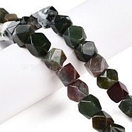 Natural Indian Agate Beads Strands, Faceted Cube, 10~11x10~11x9.5~11mm, Hole: 0.8mm, about 20pcs/strand, 8.23''(20.9cm)(G-T138-58)