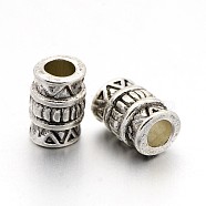 Tibetan Style Alloy Beads, Cadmium Free & Lead Free, Column, Antique Silver, 7x5mm, Hole: 2.7mm(LF0506Y)