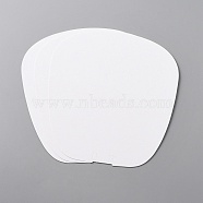 Blank Paper Fan Cardstocks, for Crafting Painting Hand Held Paddle Fans, White, 180x171x0.5mm, Hole: 9x5mm(DIY-WH0043-70)