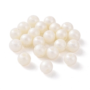 ABS Plastic Imitation Pearl Beads, Round, Beige, 8x7.5mm, Hole: 1.7mm, about 1923pcs/500g(KY-F019-07A)