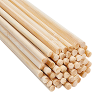 Bamboo Sticks, for Crafts and DIY Manual Circular Fan, Wig Sticks Material, Round, Pale Goldenrod, 30x0.6cm(FIND-WH0101-10C)