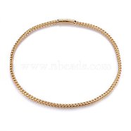 304 Stainless Steel Wheat Chain Necklaces, with Bayonet Clasps, Golden, 24.02 inch(61cm), 6mm(NJEW-H493-16G-A)