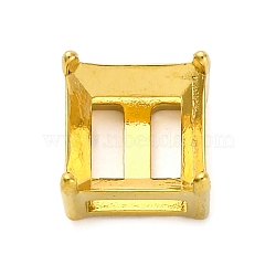 304 Stainless Steel Rhinestone Claw Settings, Golden, Square, Fit for 7.5x7.5mm Rhinestone, 8x8x6mm(STAS-U042-05C-G)