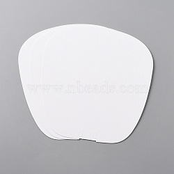 Blank Paper Fan Cardstocks, for Crafting Painting Hand Held Paddle Fans, White, 180x171x0.5mm, Hole: 9x5mm(DIY-WH0043-70)