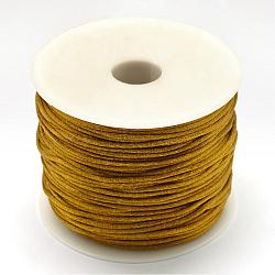 Nylon Thread, Rattail Satin Cord, Dark Goldenrod, 1.0mm, about 76.55 yards(70m)/roll(NWIR-R025-1.0mm-563)