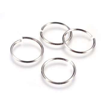 304 Stainless Steel Open Jump Rings, Stainless Steel Color, 13 Gauge, 25x1.8mm, Inner Diameter: 22mm, about 100pcs/bag