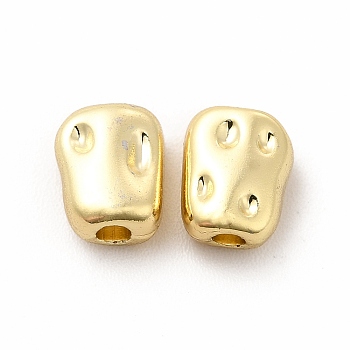Alloy Beads, Long-Lasting Plated, Cadmium Free & Lead Free, Rectangle, Light Gold, 7.5x6x4mm, Hole: 1.6mm