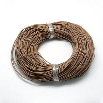 Spray Painted Cowhide Leather Cords, Camel, 1.5mm, about 100yards/bundle(300 feet/bundle)