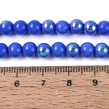 Electroplate Opaque Glass Beads Strands(EGLA-Q132-6MM-01C-15)-4