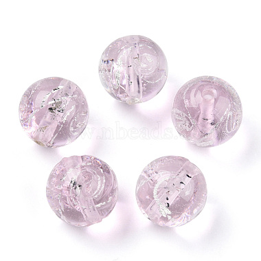 Perles vernissées de feuille en argent manuelles(LAMP-N029-019-A01)-2