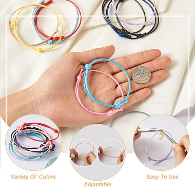 120Pcs 12 Colors Korean Waxed Polyester Cord Bracelet Making(AJEW-TA0001-23)-5
