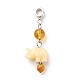 Opaque Resin and Natural Mixed Stone European Dangle Charms(PALLOY-JF01764)-2