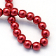 Baking Painted Pearlized Glass Pearl Round Bead Strands(HY-Q003-6mm-51)-4