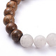 Perles de jade blanc naturel (teint) bracelets à breloques extensibles(BJEW-JB05275-01)-3