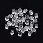 Plastic Ear Nuts, Earring Backs, Clear, 3x2.5mm, Hole: 0.5mm(KY-R011-05)