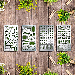 4Pcs 4 Style Stainless Steel Cutting Dies Stencils, for DIY Scrapbooking/Photo Album, Decorative Embossing DIY Paper Card, Mixed Patterns, 17.7x10.1cm, 1pc/style(DIY-BC0003-51)