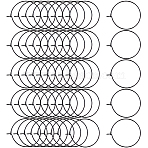 50Pcs 304 Stainless Steel Hoop Earrings, Black, 29x25x3.5mm, 50pcs/set(EJEW-HS0001-12B)