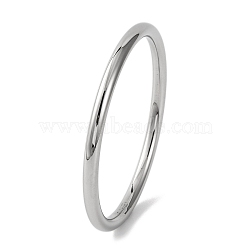 Plain 304 Stainless Steel Bangles for Women, Stainless Steel Color, Inner Diameter: 2-3/8 inch(6.05cm)(BJEW-B104-32B-P)