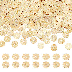 Elite 300Pcs Brass Spacer Beads, Long-Lasting Plated, Heishi Beads, Disc, Golden, 8x0.5mm, Hole: 1.2mm(KK-PH0005-58)
