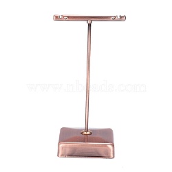 (Holiday Stock-Up Sale)T Bar Iron Earring Displays, Jewelry Display Rack, Jewelry Tree Stand, Red Copper, 6x13.4cm(EDIS-L006-07R)