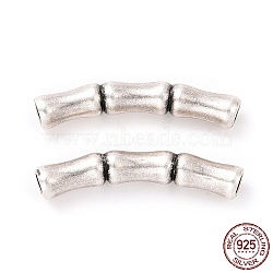 925 Sterling Silver Tube Beads, Bamboop-shaped with Textured, Antique Silver, 18x4x3mm, Hole: 1.6mm, about 20Pcs/10g(STER-D036-26AS-01)