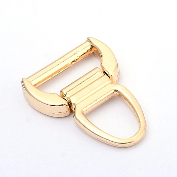 Zinc Alloy Zipper Slider, for Garment Accessories, Light Gold, 1.9x1.45x0.3cm, Hole: 0.35x1cm