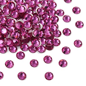 Preciosa&reg MAXIMA Crystal No Hotfix Flatback Stones, Czech Crystal, Dura Foiling, Round(438 11 615 Chaton Rose), 70350 Fuchsia, SS10(2.7~2.9mm)