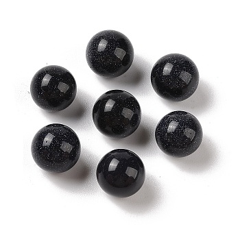 Synthetic Blue Goldstone No Hole Sphere Beads, Round, 14mm