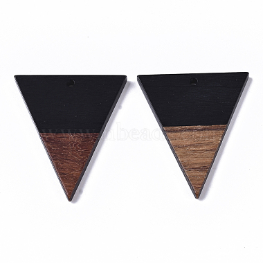 Resin & Walnut Wood Pendants(X-RESI-T035-06C-A)-2